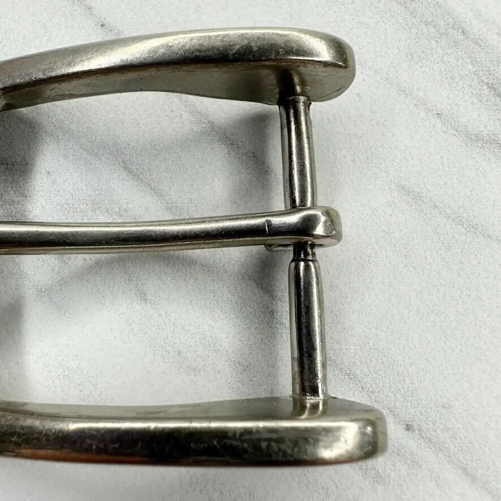 Timberland Silver Tone Simple Basic Belt Buckle